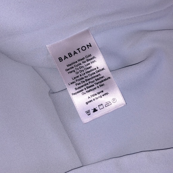 Babaton baby blue cropped top, sz xs - Picture 3 of 4